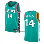 Maglia San Antonio Spurs Blake Wesley #14 Citta 2022-23 Verde