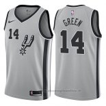 Maglia San Antonio Spurs Danny Green NO 14 Statement 2017-18 Grigio