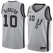 Maglia San Antonio Spurs Demar DeRozan NO 10 Statement 2018 Grigio