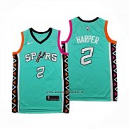 Maglia San Antonio Spurs Dylan Harper No 2 Citta 2022-23 Verde