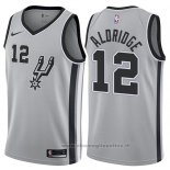 Maglia San Antonio Spurs LaMarcus Aldridge NO 12 2017-18 Grigio