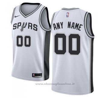 Maglia San Antonio Spurs Personalizzate 17-18 Bianco