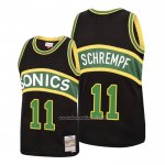 Maglia Seattle SuperSonics Detlef Schrempf #11 Mitchell & Ness 1994-95 Nero