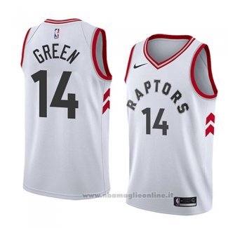 Maglia Toronto Raptors Danny Green NO 14 Association 2018 Bianco