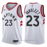 Maglia Toronto Raptors Fred Vanvleet NO 23 Association 2017-18 Bianco