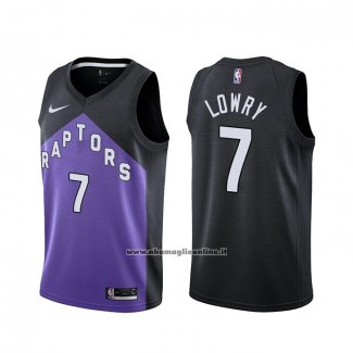 Maglia Toronto Raptors Kyle Lowry #7 Earned 2020-21 Nero Viola