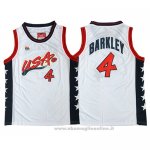 Maglia USA 1996 Charles Barkley NO 4 Bianco