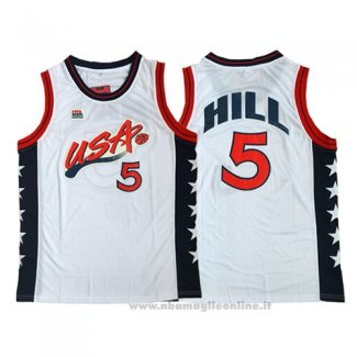 Maglia USA 1996 Grant Hill NO 5 Bianco