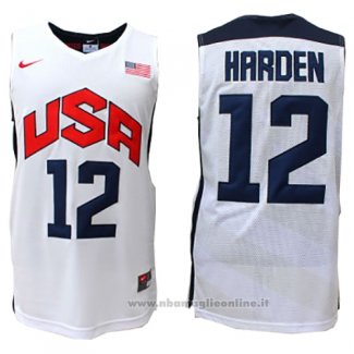 Maglia USA 2012 James Harden NO 12 Bianco