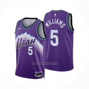 Maglia Utah Jazz Cody Williams No 5 Icon 2025-26 Viola