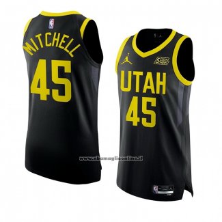 Maglia Utah Jazz Donovan Mitchell #45 Statement Autentico 2022-23 Nero