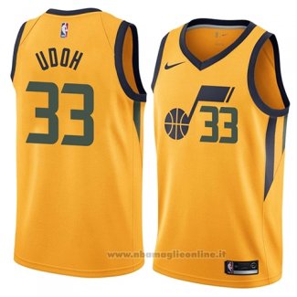 Maglia Utah Jazz Ekpe Udoh NO 33 Statement 2018 Giallo