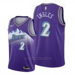 Maglia Utah Jazz Joe Ingles NO 2 Hardwood Classics 2019-20 Viola