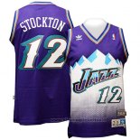 Maglia Utah Jazz John Stockton NO 12 Throwback Viola