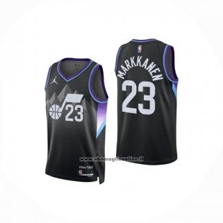 Maglia Utah Jazz Lauri Markkanen No 23 Statement 2025-26 Nero