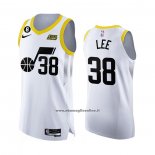 Maglia Utah Jazz Saben Lee #38 Association Autentico 2022-23 Bianco