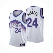 Maglia Utah Jazz Walker Kessler No 24 Association 2025-26 Bianco