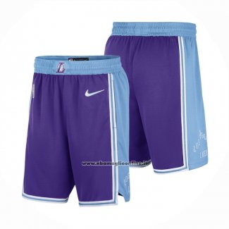 Pantaloncini Los Angeles Lakers Citta 2021-22 Viola