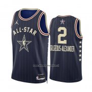 Maglia All Star 2024 Oklahoma City Thunder Shai-gilgeous Alexander #2 Blu