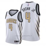 Maglia Atlanta Hawks Charlie Brown JR. NO 4 Citta Bianco