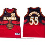 Maglia Atlanta Hawks Dikembe Mutombo #55 Throwback Rosso