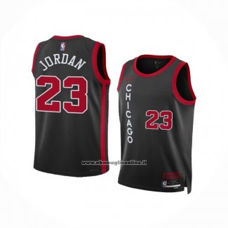 Maglia Bambino Chicago Bulls Michael Jordan #23 Citta 2023-24 Nero