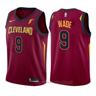 Maglia Bambino Cleveland Cavaliers Dwyane Wade NO 9 Icon Goodyear 2017-18 Rosso