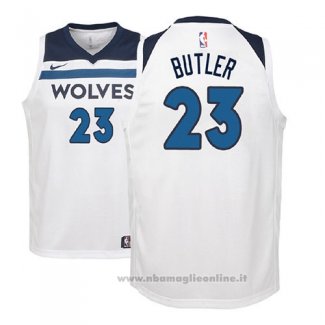 Maglia Bambino Minnesota Timberwolves Jimmy Butler NO 23 2017-18 Bianco