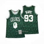 Maglia Boston Celtics Bape No 93 Slap Sticker Mitchell & Ness 1985-86 Verde