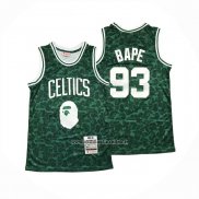 Maglia Boston Celtics Bape No 93 Slap Sticker Mitchell & Ness 1985-86 Verde
