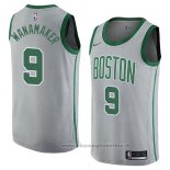 Maglia Boston Celtics Brad Wanamaker NO 9 Citta 2018 Grigio