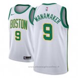 Maglia Boston Celtics Bradley Wanamaker NO 9 Citta 2018-19 Bianco