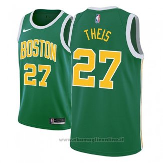 Maglia Boston Celtics Daniel Theis NO 27 Earned 2018-19 Verde