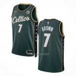Maglia Boston Celtics Jaylen Brown #7 Citta 2022-23 Verde