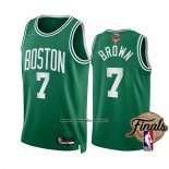 Maglia Boston Celtics Jaylen Brown #7 Icon 2022 NBA Finals Verde
