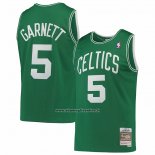 Maglia Boston Celtics Kevin Garnett #5 Hardwood Classics Throwback Verde