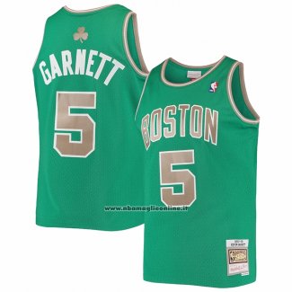 Maglia Boston Celtics Kevin Garnett #5 Mitchell & Ness 2007-08 Verde