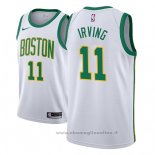 Maglia Boston Celtics Kyrie Irving NO 11 Citta 2018-19 Bianco