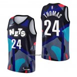 Maglia Brooklyn Nets Cam Thomas #24 Citta 2023-24 Nero