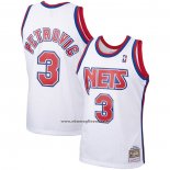 Maglia Brooklyn Nets Drazen Petrovic #3 Mitchell & Ness 1992-93 Bianco