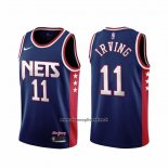 Maglia Brooklyn Nets Kyrie Irving #11 Citta 2021-22 Blu