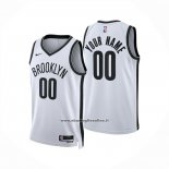 Maglia Brooklyn Nets Personalizzate Association 2024-25 Bianco