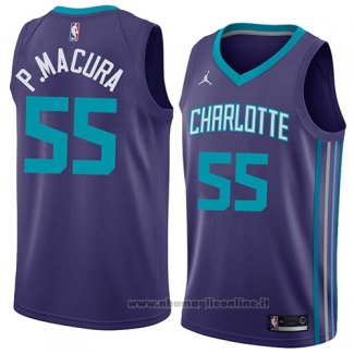 Maglia Charlotte Hornets J. P.macura NO 55 Statement 2018 Viola