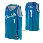 Maglia Charlotte Hornets Lamelo Ball #1 Citta 2022-23 Blu