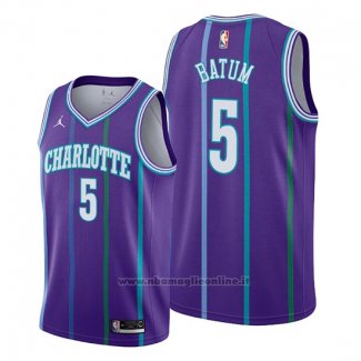 Maglia Charlotte Hornets Nicolas Batum NO 5 Classic 2019-20 Viola