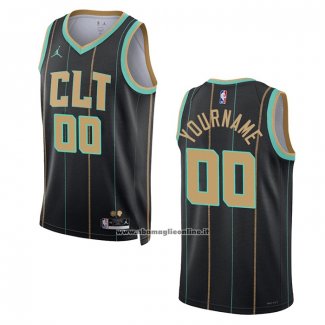 Maglia Charlotte Hornets Personalizzate Citta 2022-23 Nero