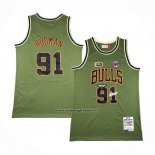 Maglia Chicago Bulls Dennis Rodman #91 Mitchell & Ness 1997-98 Verde