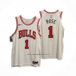 Maglia Chicago Bulls Derrick Rose #1 Association Autentico Bianco