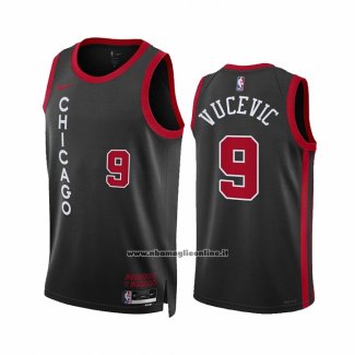 Maglia Chicago Bulls Nikola Vucevic #9 Citta 2023-24 Nero