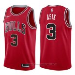 Maglia Chicago Bulls Omer Asik NO 3 Icon 2017-18 Rosso